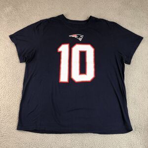 New England Patriots Shirt Mens‎ XXL Blue Nike Tee #10 Jones NFL Football Sports
